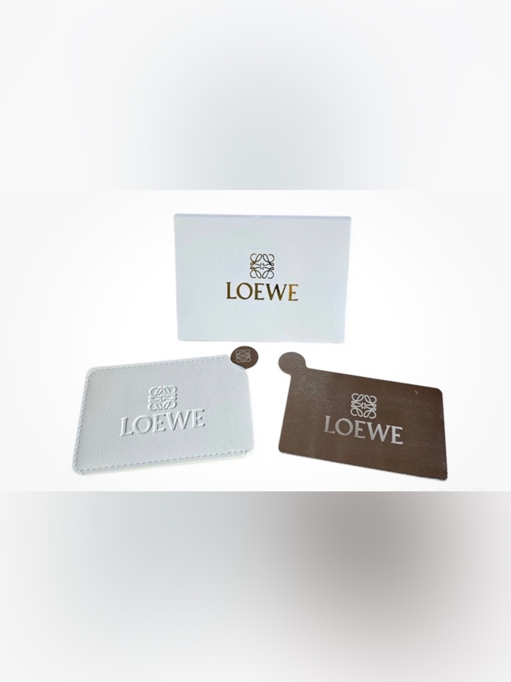 Loewe Cardholder/mirror with iconic "Anagram" logo debossed on top,NIP